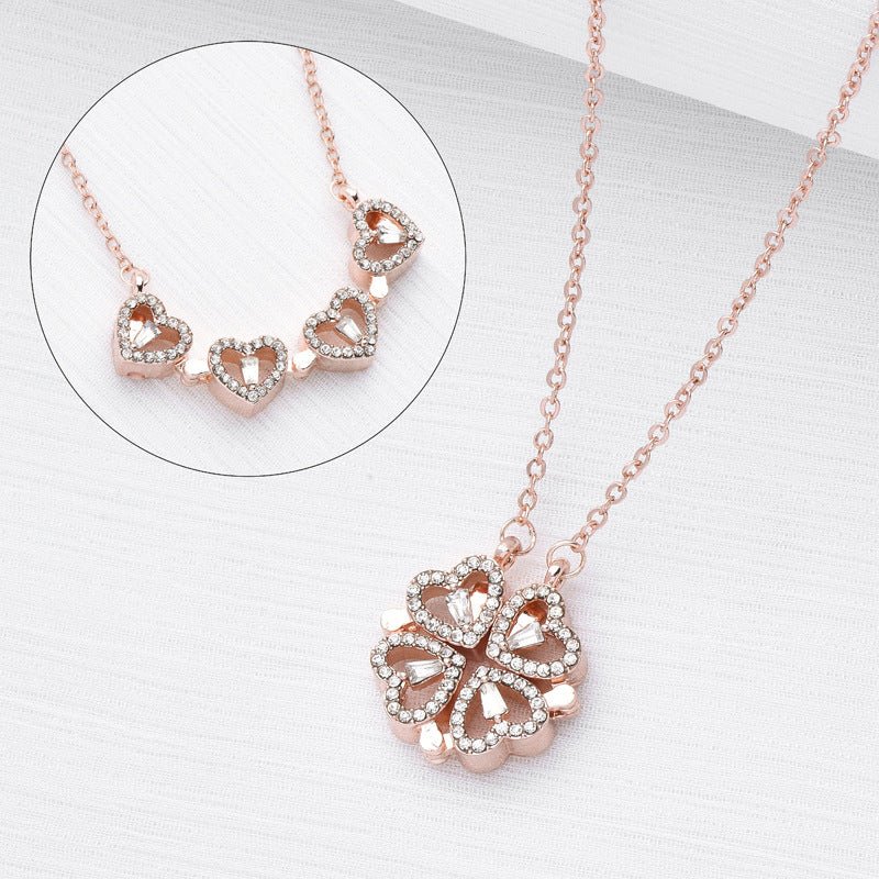 Lucky Heart Necklace・四つ葉のハートネックレス - LOMEO