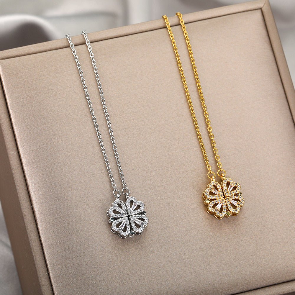 Lucky Heart Necklace・四つ葉のハートネックレス - LOMEO