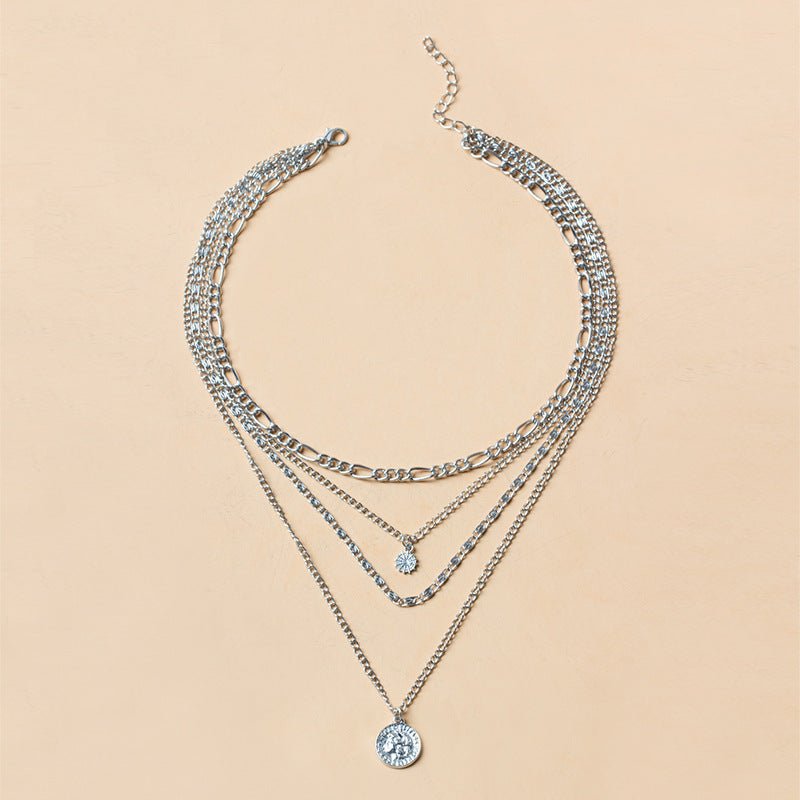 コインレイヤードチャームネックレス - LOMEO