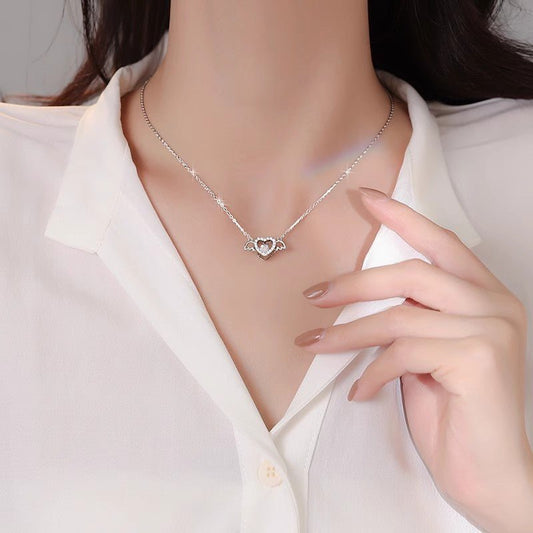S925 スターリングシルバー エンジェルハートネックレス - LOMEO