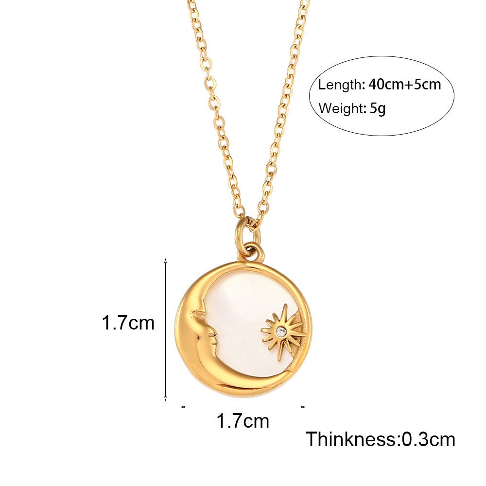 Versatile Shell Moon Necklace - LOMEO