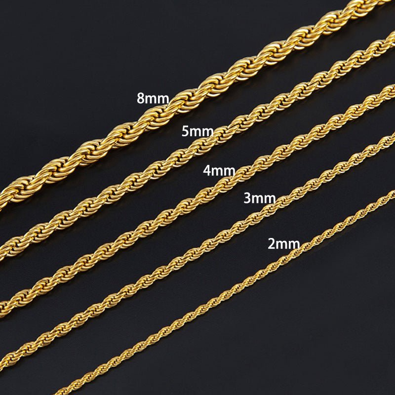 ロープゴールドチェーン　3mm~8mm - LOMEO