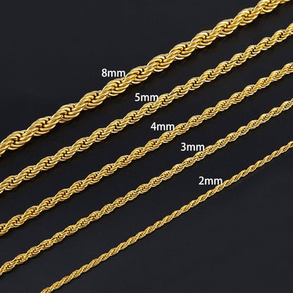ロープゴールドチェーン　3mm~8mm - LOMEO