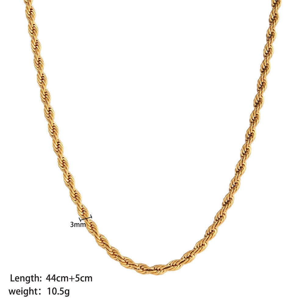 プチプラネックレス ロープゴールドチェーン 3mm~8mm – LOMEO