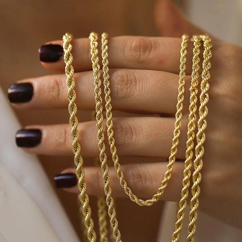 プチプラネックレス ロープゴールドチェーン 3mm~8mm – LOMEO