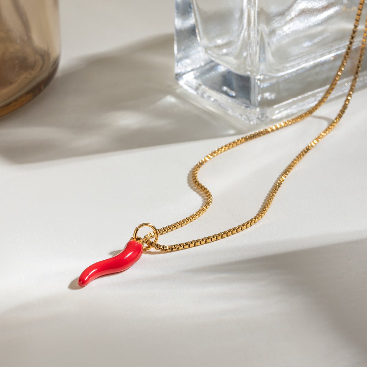 Chili pendant necklace - LOMEO