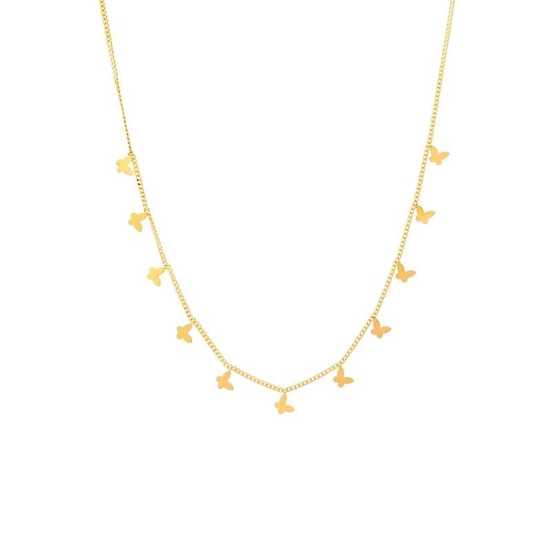 プチプラアクセサリー小さな蝶が舞うバタフライネックレス