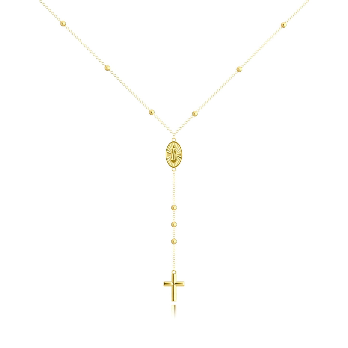 Fashion Cross Necklace Exquisite Y - shaped Bead Necklace - LOMEO