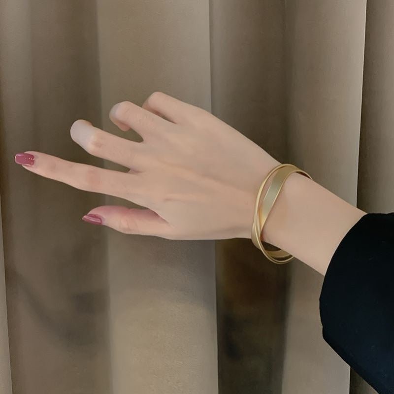 ジオメトリッククロスバングルブレスレット - LOMEO
