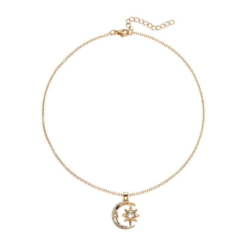 月と星のペンダントネックレス - LOMEO