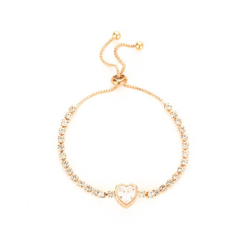 プチプラネックレス ハートシェイプジルコニアブレスレット – LOMEO