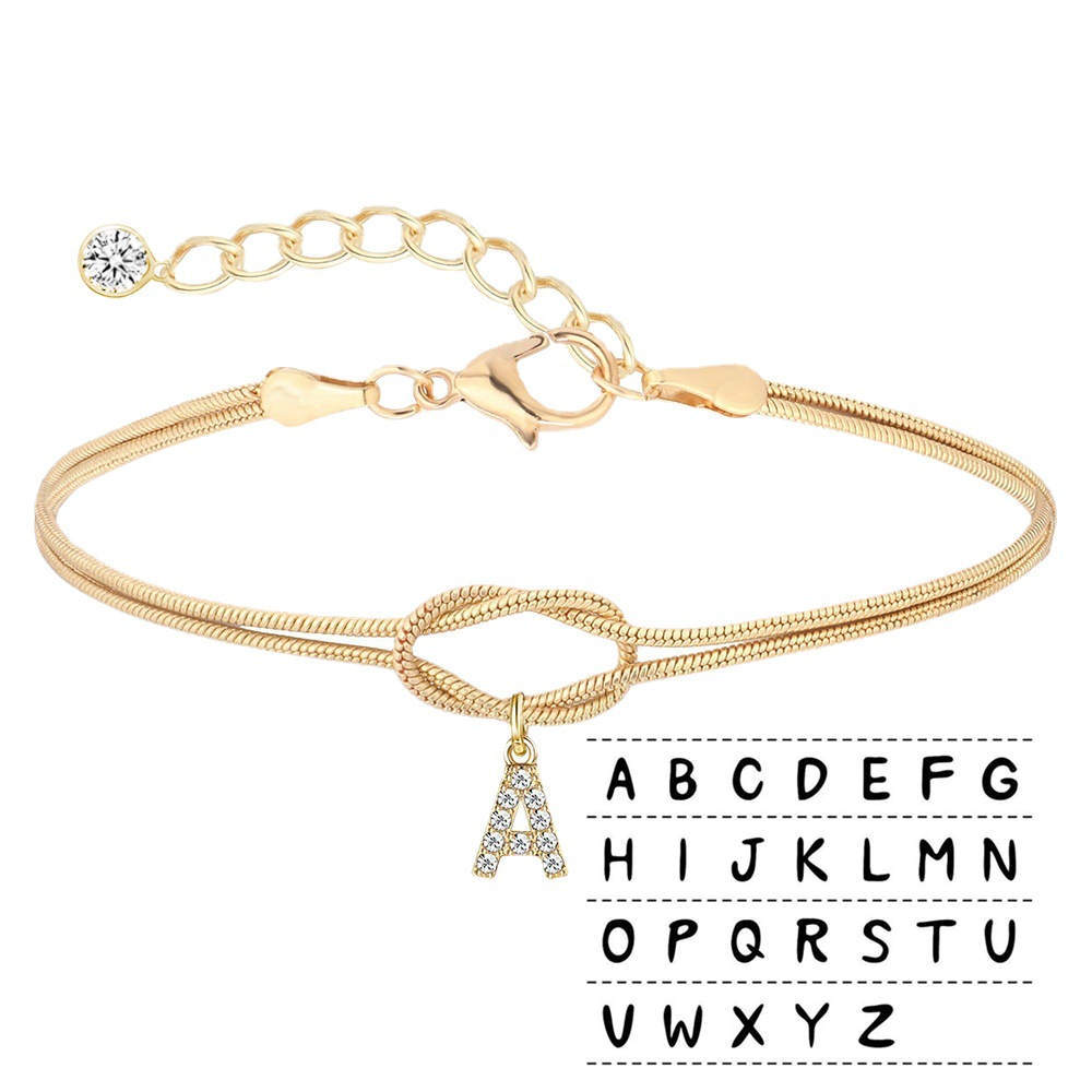 ファッションなデザイン プチプラネックレス オリジナルイニシャルブレスレット LOMEO – アクセサリー