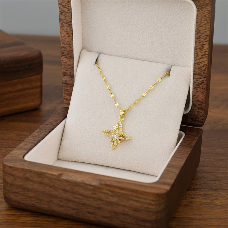 プチプラネックレス ジルコニア八芒星ネックレス – LOMEO