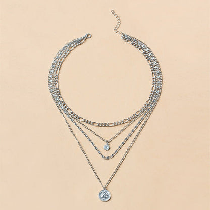 コインレイヤードチャームネックレス - LOMEO