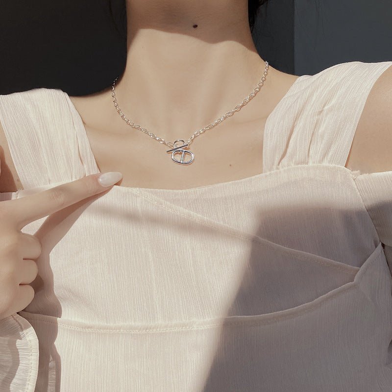 ネックレス チタン合金 上品 特別デザイン シンプル アクセサリー 人気プレゼント ゴールド シルバー S925 - LOMEO