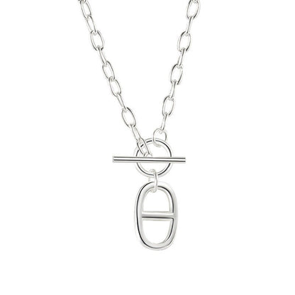 ネックレス チタン合金 上品 特別デザイン シンプル アクセサリー 人気プレゼント ゴールド シルバー S925 - LOMEO