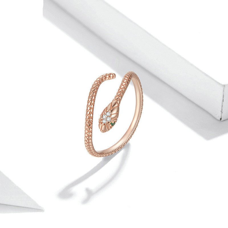 Snake Silver Ring - LOMEO