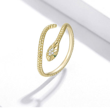 Snake Silver Ring - LOMEO